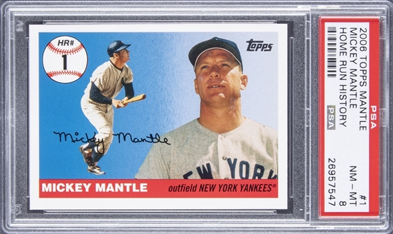 2006 Topps Mantle “Home Run History” #1 Mickey Mantle - PSA NM-MT 8